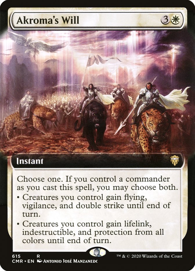 Akroma's Will (Extended Art) [Commander Legends] (CMR 615)