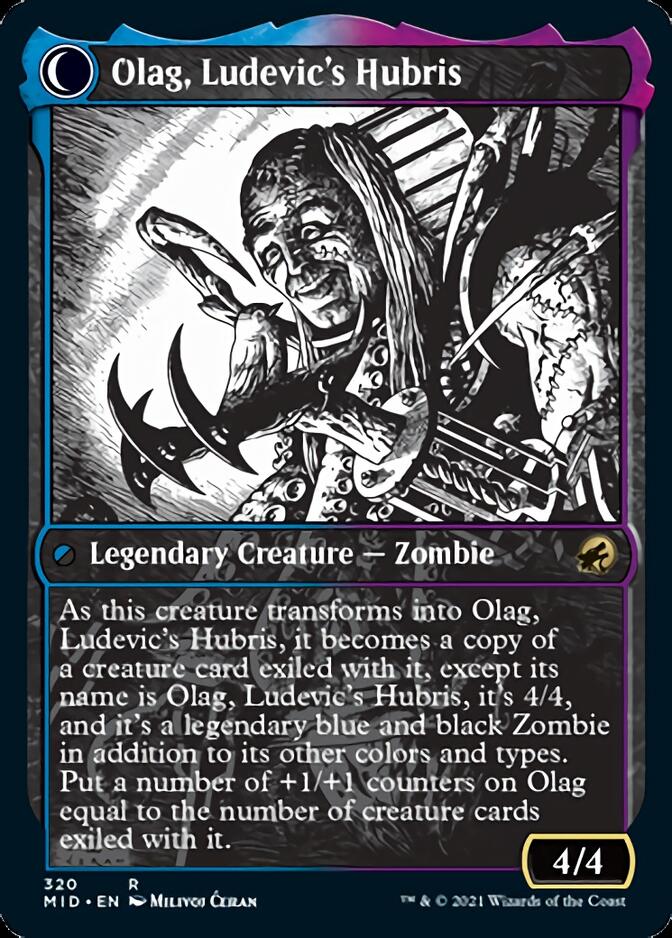Ludevic, Necrogenius // Olag, Ludevic's Hubris (Showcase Eternal Night) [Innistrad: Midnight Hunt] (MID 320)