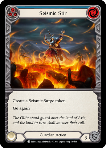 Seismic Stir (Blue) [EVR032] 1st Edition Rainbow Foil