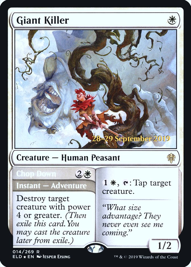 Giant Killer // Chop Down  [Throne of Eldraine Prerelease Promos] (PELD 14S)