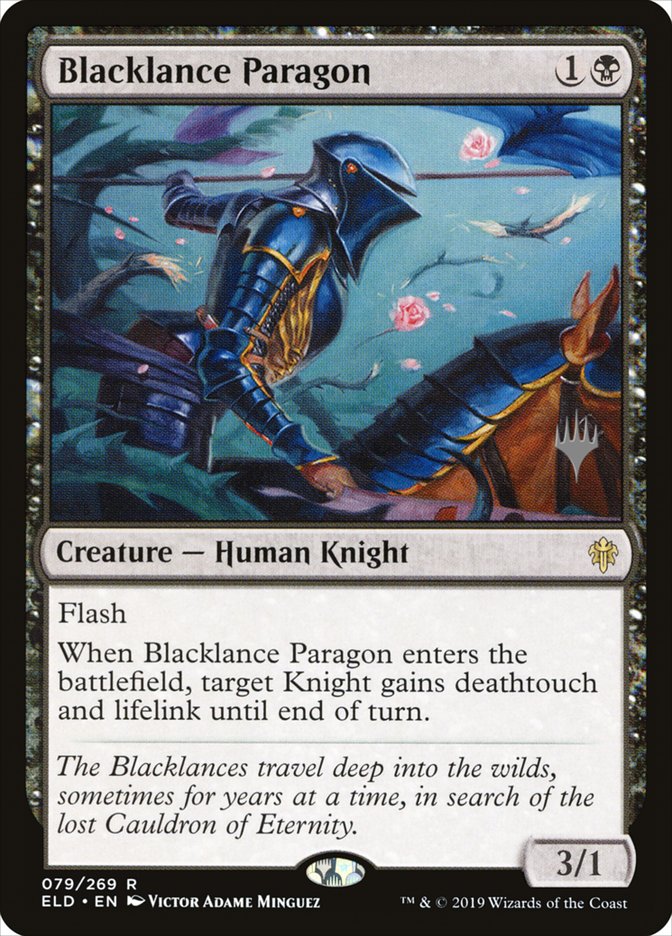 Blacklance Paragon (Promo Pack) [Throne of Eldraine Promos] (PELD 79P)