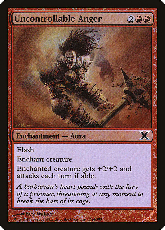 Uncontrollable Anger (Premium Foil) [Tenth Edition] (10E 244)