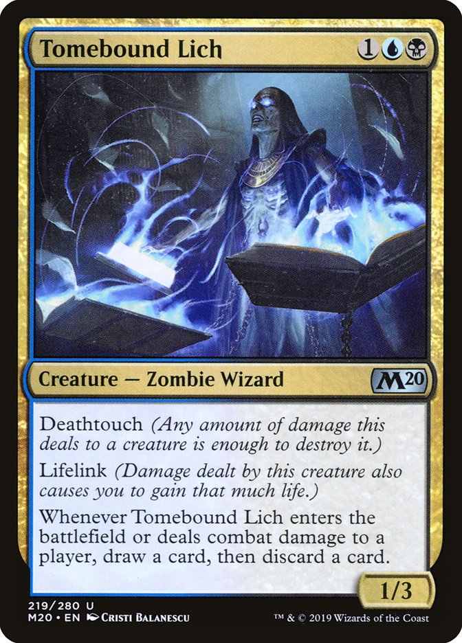 Tomebound Lich [Core Set 2020] (M20 219)