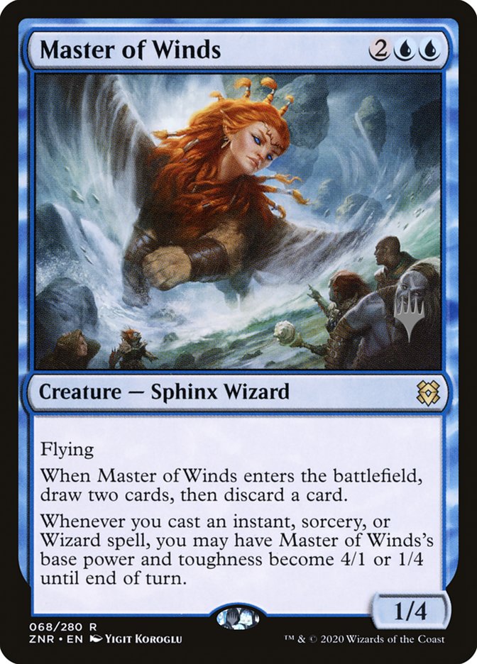 Master of Winds (Promo Pack) [Zendikar Rising Promos] (PZNR 68P)