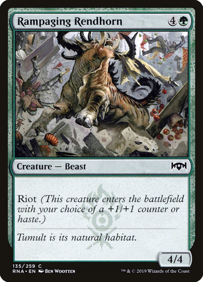 Rampaging Rendhorn [Ravnica Allegiance] (RNA 135)