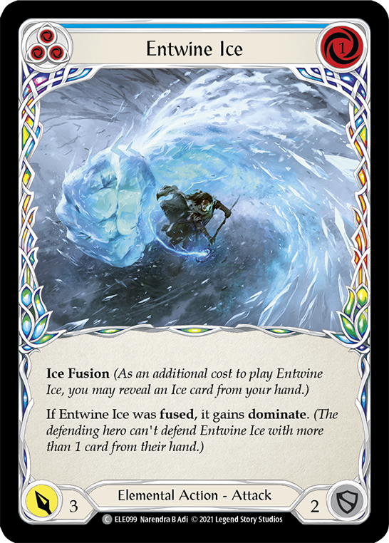 Entwine Ice (Blue) [ELE099] 1st Edition Rainbow Foil