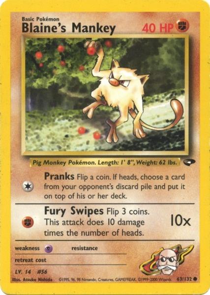 Blaine's Mankey (63/132) [Gym Challenge]