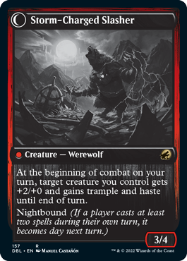 Reckless Stormseeker // Storm-Charged Slasher [Innistrad: Double Feature] (DBL 157)