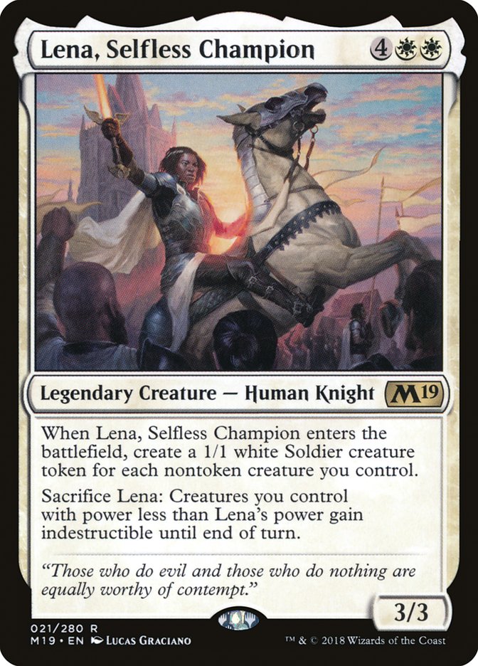 Lena, Selfless Champion [Core Set 2019] (M19 21)