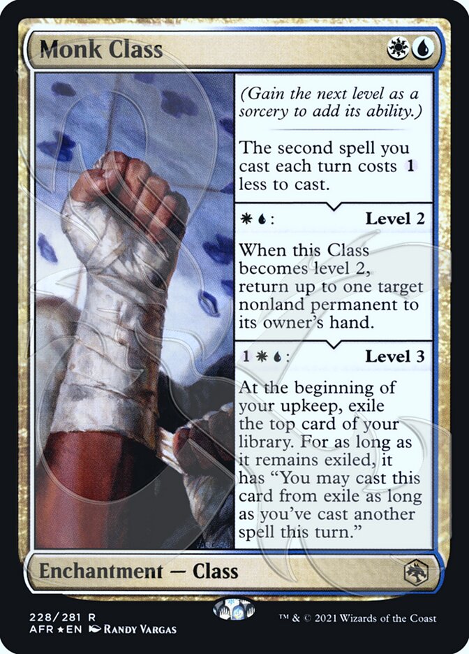 Monk Class (Ampersand Promo) [Dungeons & Dragons: Adventures in the Forgotten Realms Promos] (PAFR 228A)