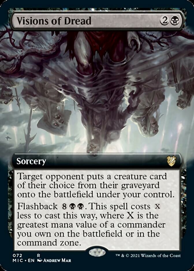 Visions of Dread (Extended) [Innistrad: Midnight Hunt Commander] (MIC 72)