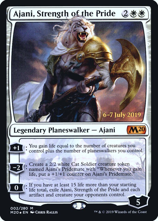 Ajani, Strength of the Pride  [Core Set 2020 Prerelease Promos] (PM20 2S)