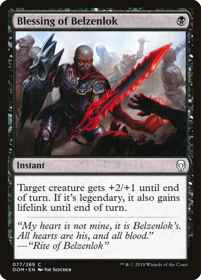 Blessing of Belzenlok [Dominaria] (DOM 77)