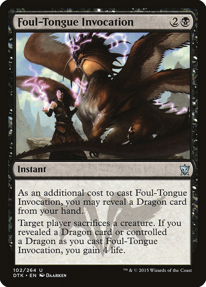 Foul-Tongue Invocation [Dragons of Tarkir] (DTK 102)