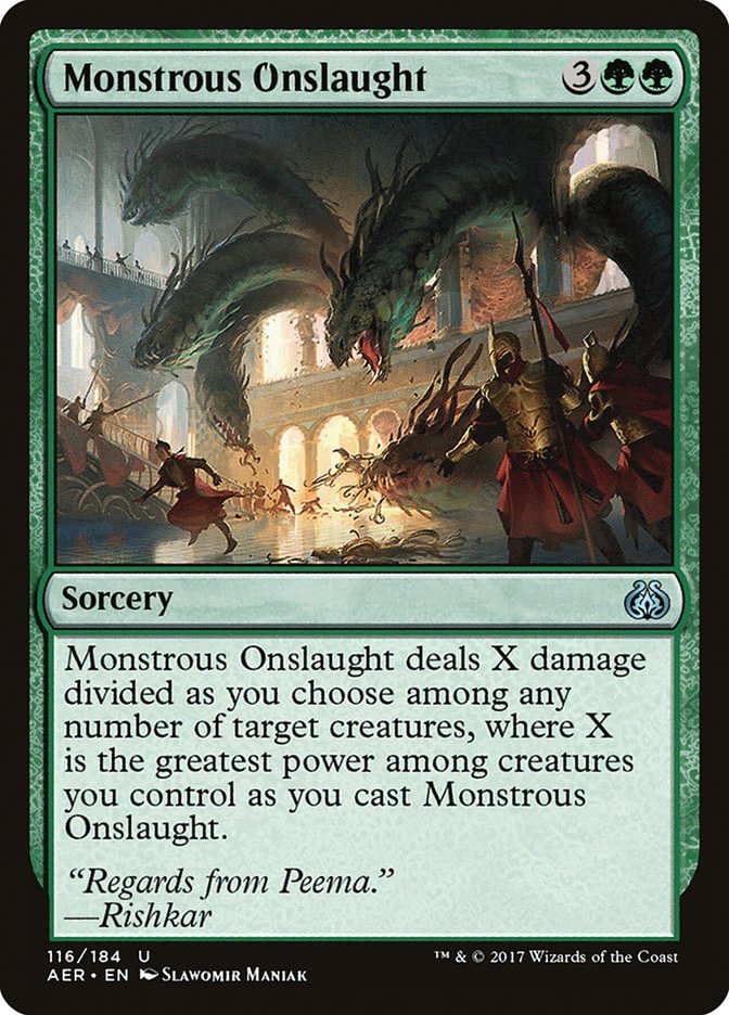 Monstrous Onslaught [Aether Revolt] (AER 116)