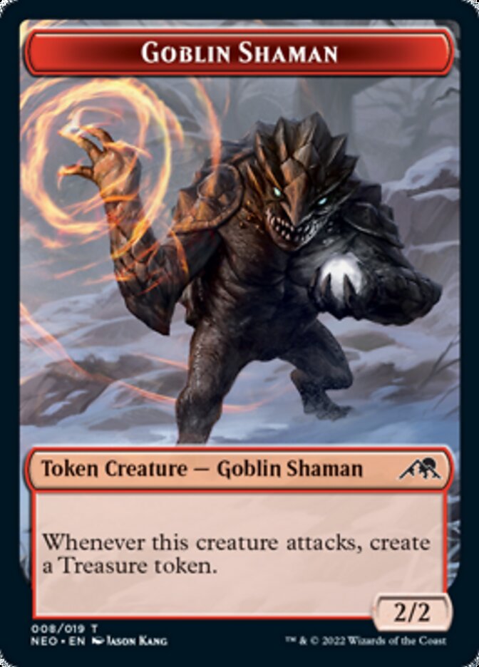Samurai // Goblin Shaman Double-sided Token [Kamigawa: Neon Dynasty Tokens] (TNEO 3)