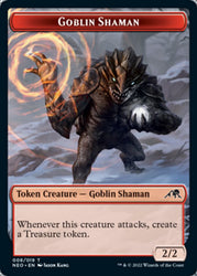 Samurai // Goblin Shaman Double-sided Token [Kamigawa: Neon Dynasty Tokens] (TNEO 3)
