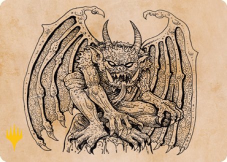 Cloister Gargoyle (Showcase) Art Card (Gold-Stamped Signature) [Dungeons & Dragons: Adventures in the Forgotten Realms Art Series] (AAFR 65)