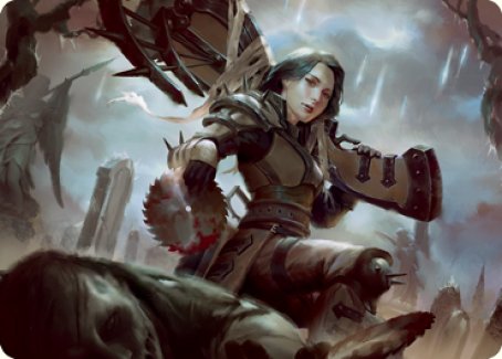 Sawblade Slinger Art Card [Innistrad: Crimson Vow Art Series] (AVOW 54)