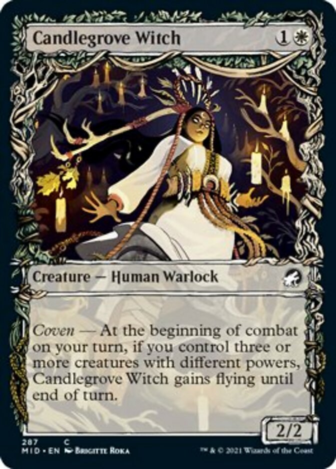 Candlegrove Witch (Showcase Equinox) [Innistrad: Midnight Hunt] (MID 287)