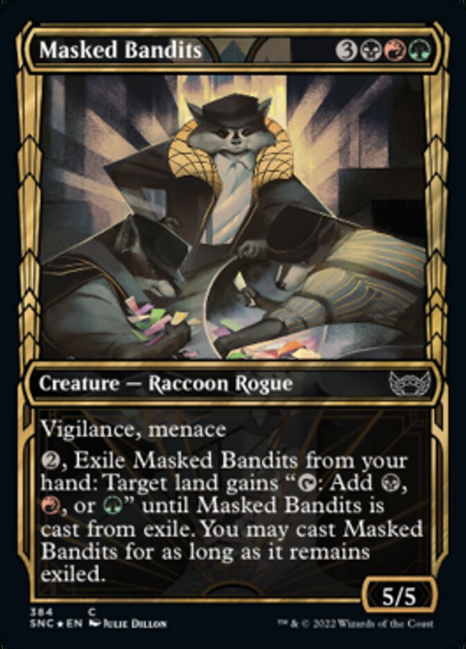 Masked Bandits (Showcase Golden Age Gilded Foil) (SNC 384)