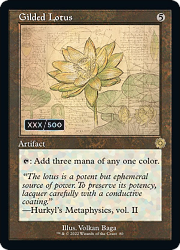 Gilded Lotus (Schematic) (Serial Numbered) [The Brothers' War Retro Artifacts]
