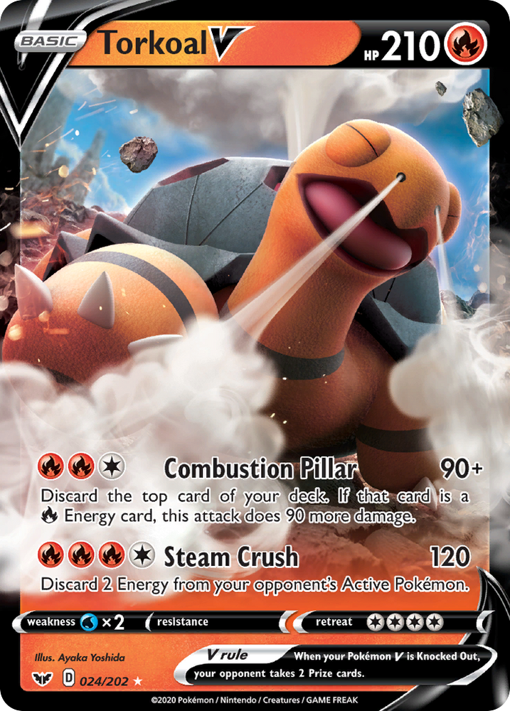 Torkoal V (24/202) [Sword & Shield: Base Set]