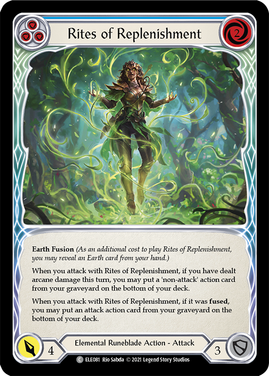Rites of Replenishment (Blue) [ELE081] 1st Edition Rainbow Foil