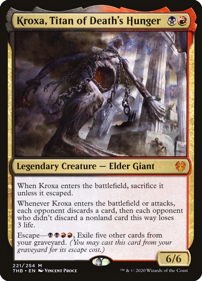Kroxa, Titan of Death's Hunger (Promo Pack) [Theros Beyond Death Promos] (PTHB 221P)