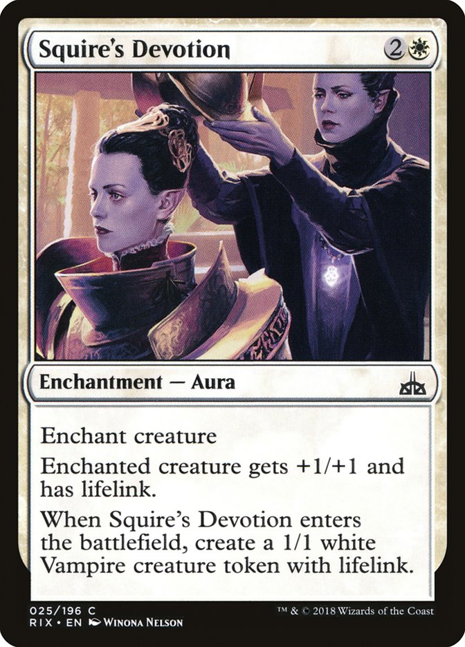 Squire's Devotion [Rivals of Ixalan] (RIX 25)