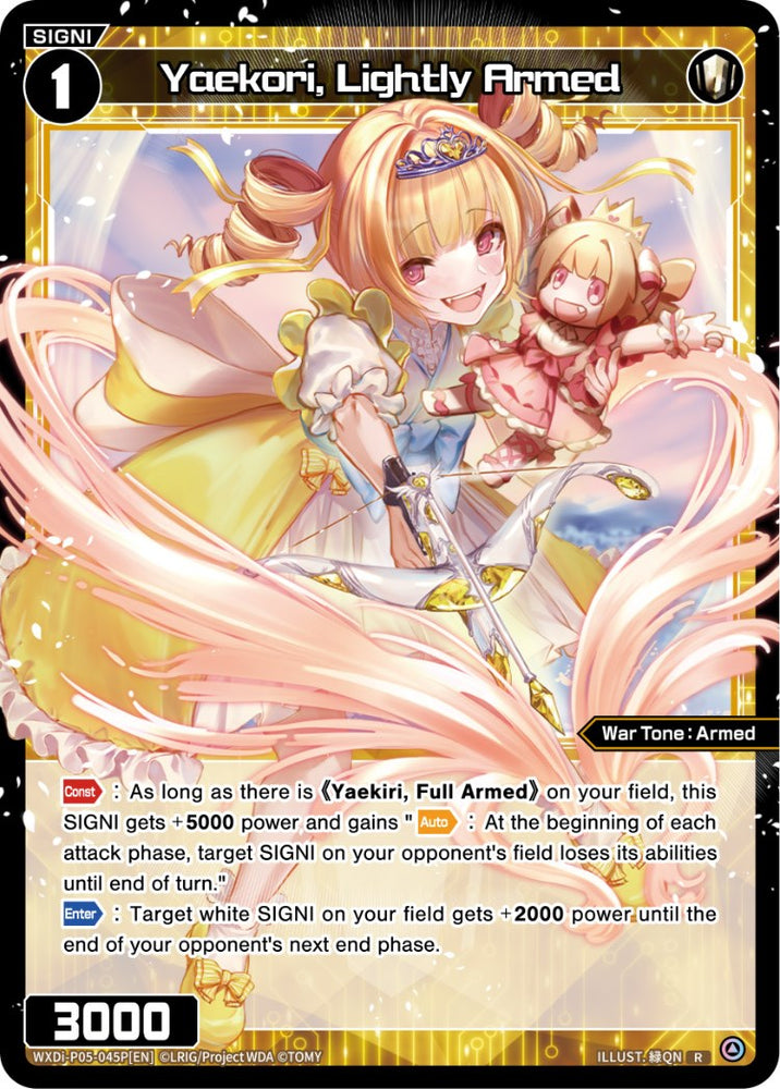 Yaekori, Lightly Armed (Parallel Foil) (WXDi-P05-045P) [Curiosity Diva]
