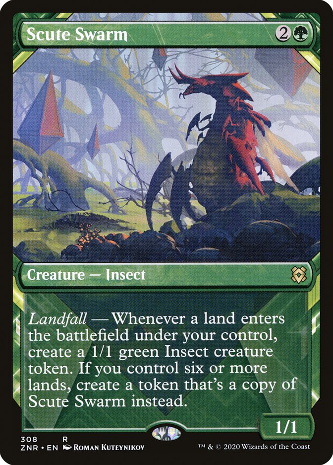 Scute Swarm (Showcase) [Zendikar Rising] (ZNR 308)
