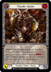 Thunder Quake (Yellow) [EVR025] 1st Edition Extended Art Rainbow Foil
