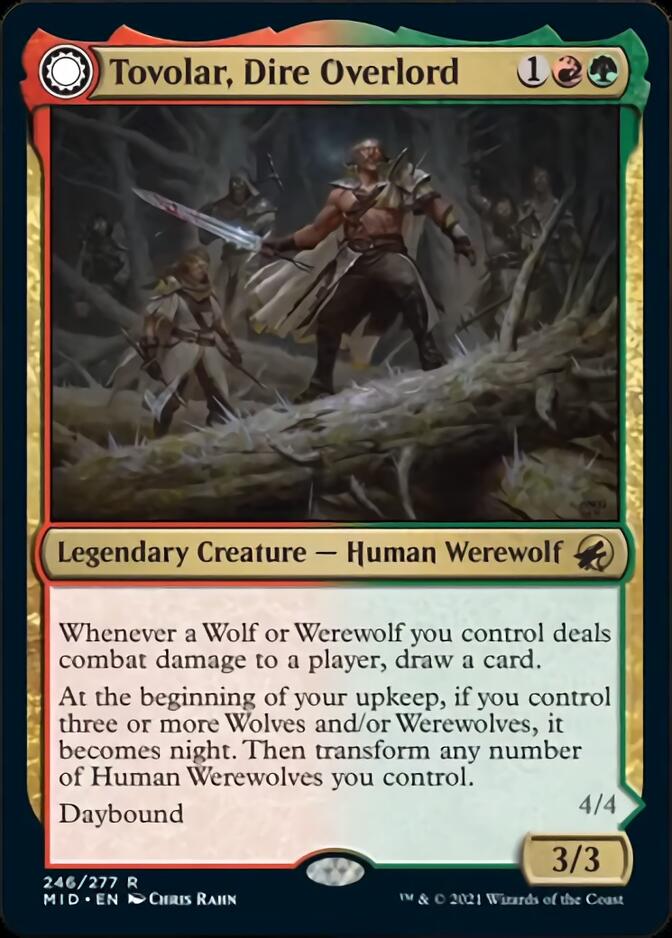 Tovolar, Dire Overlord // Tovolar, the Midnight Scourge [Innistrad: Midnight Hunt] (MID 246)