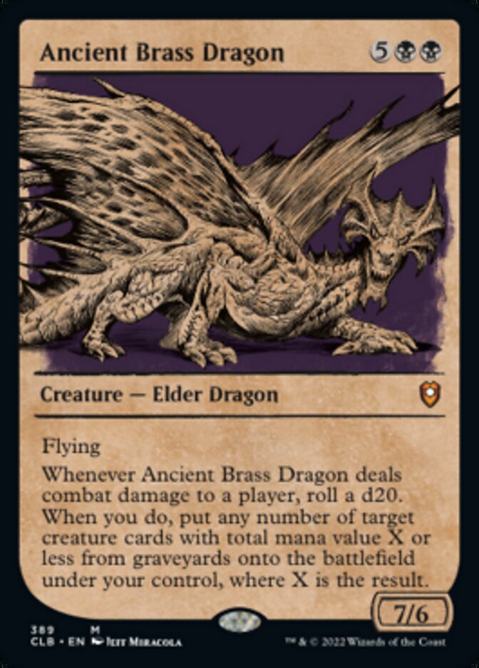 Ancient Brass Dragon (Showcase) [Commander Legends: Battle for Baldur's Gate] (CLB 319)