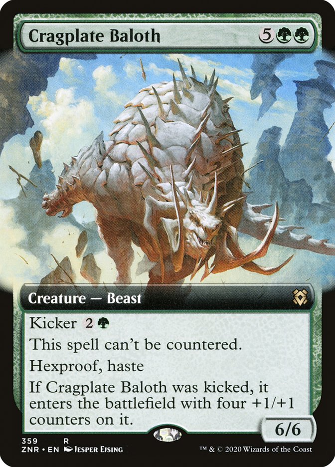 Cragplate Baloth (Extended Art) [Zendikar Rising] (ZNR 359)