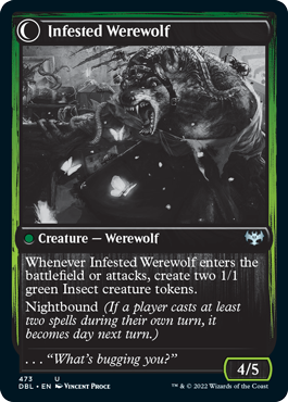 Infestation Expert // Infested Werewolf [Innistrad: Double Feature] (DBL 473)