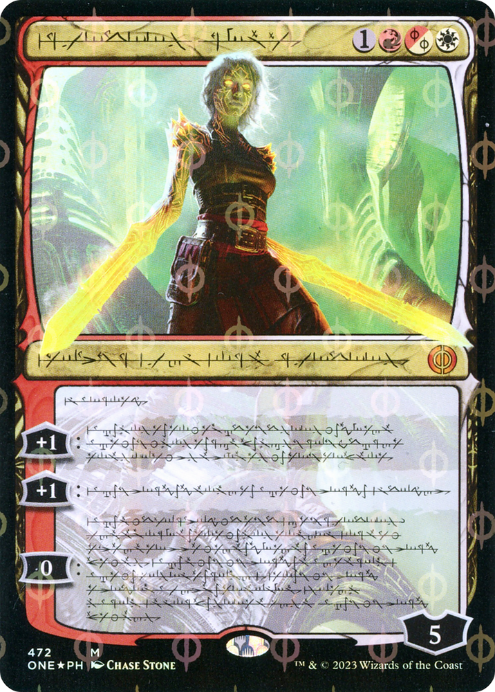 Nahiri, the Unforgiving (Phyrexianized Step-and-Compleat Foil) [Phyrexia: All Will Be One]