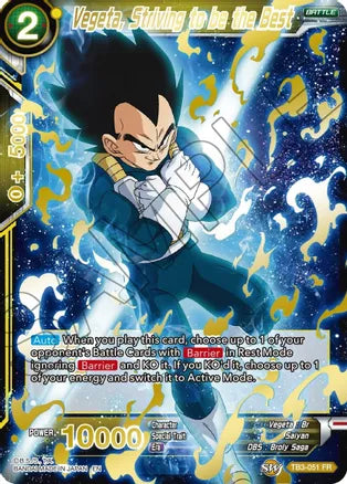 Vegeta, Striving to be the Best (Gold Stamped) [TB3-051]