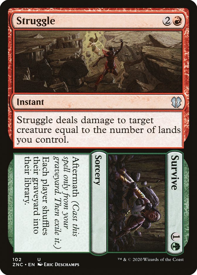 Struggle // Survive [Zendikar Rising Commander] (ZNC 102)