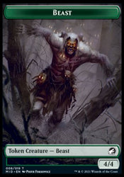 Beast (008) // Spider Double-sided Token [Innistrad: Midnight Hunt Tokens] (TMID 8)