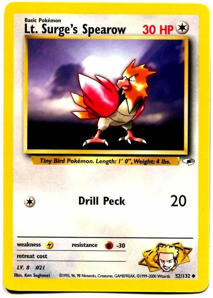 Lt. Surge's Spearow (52/132) [Gym Heroes]