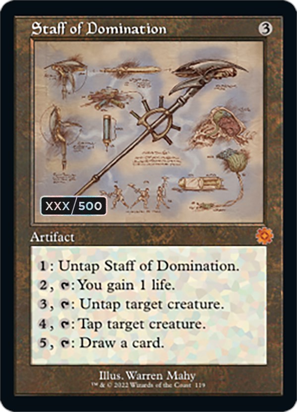 Staff of Dominion (Schematic) (Serial Numbered) [The Brothers' War Retro Artifacts]