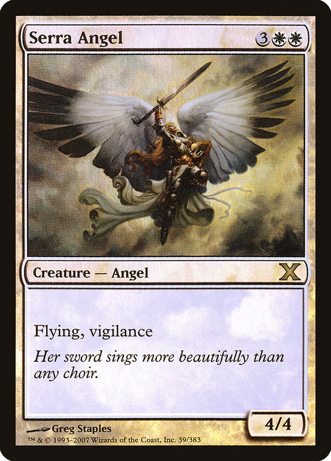 Serra Angel (Premium Foil) [Tenth Edition] (10E 39)