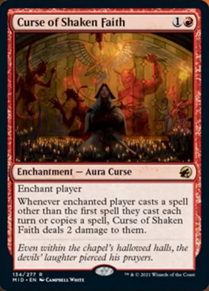 Curse of Shaken Faith [Innistrad: Midnight Hunt] (MID 134)