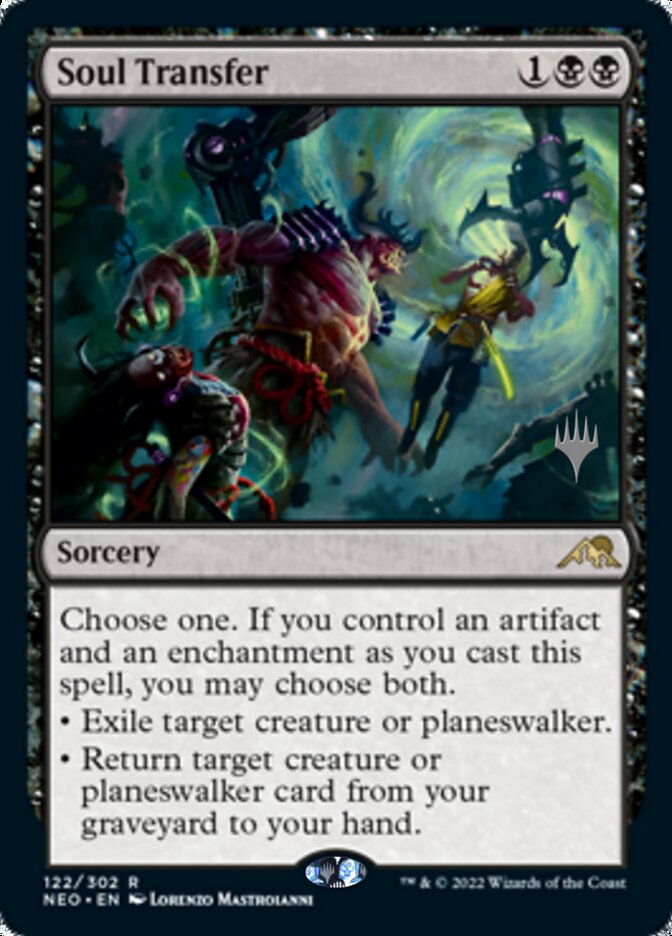 Soul Transfer (Promo Pack) [Kamigawa: Neon Dynasty Promos] (PNEO 122)