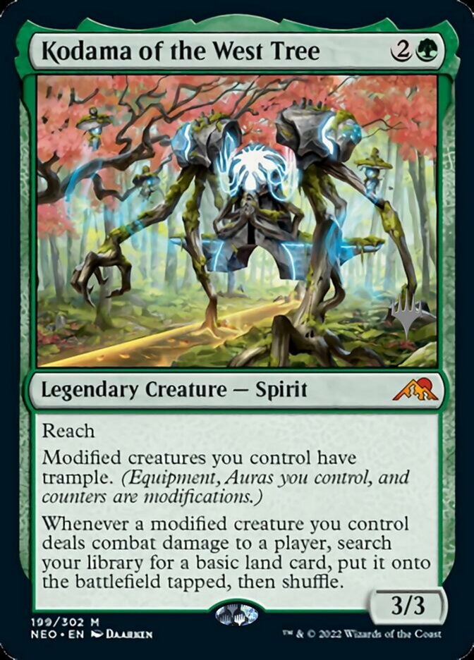 Kodama of the West Tree (Promo Pack) [Kamigawa: Neon Dynasty Promos] (PNEO 199)