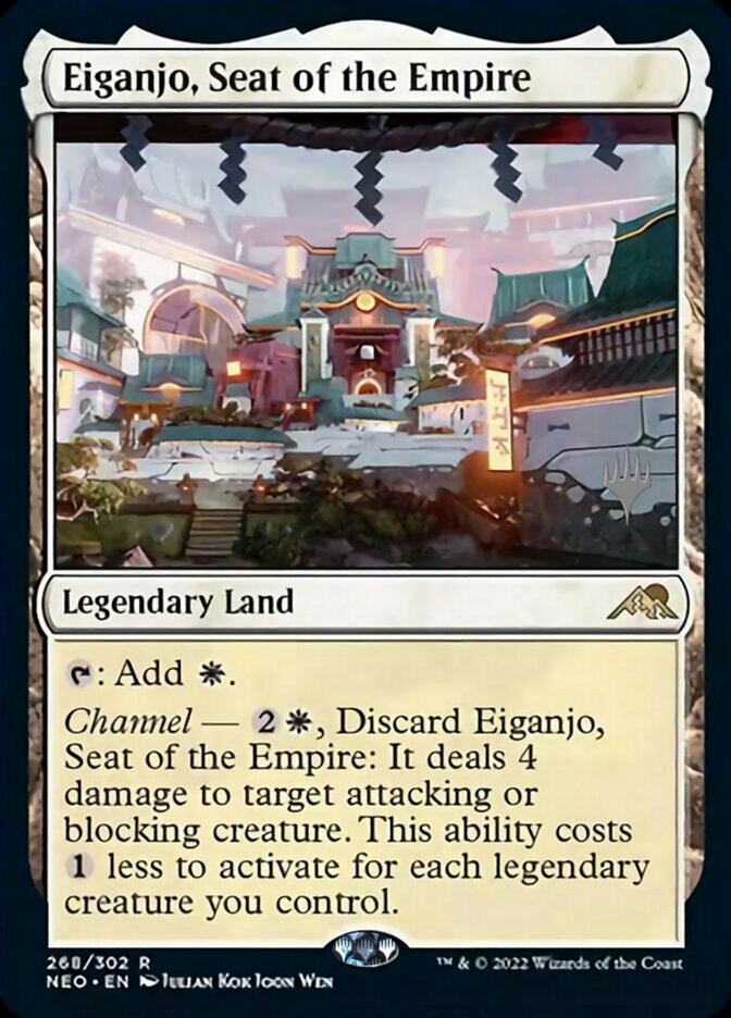 Eiganjo, Seat of the Empire (Promo Pack) [Kamigawa: Neon Dynasty Promos] (PNEO 268)