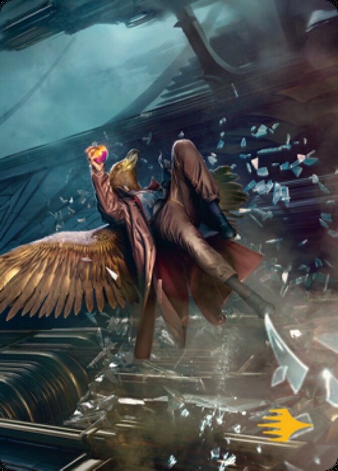 Skyway Robber Art Card (Gold-Stamped Signature) [Streets of New Capenna Art Series] (ASNC 55)