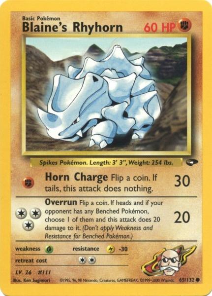 Blaine's Rhyhorn (65/132) [Gym Challenge]